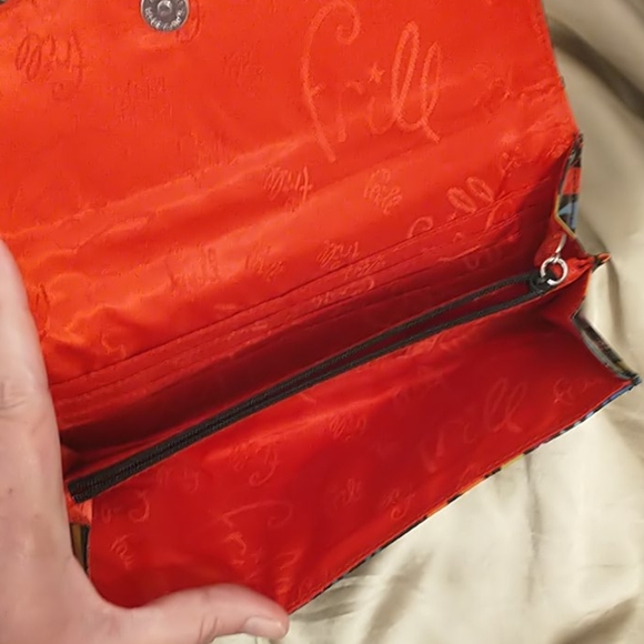 Vera Bradley Patent Leather Multi Colored Logo Clutch - Picture 5 of 8